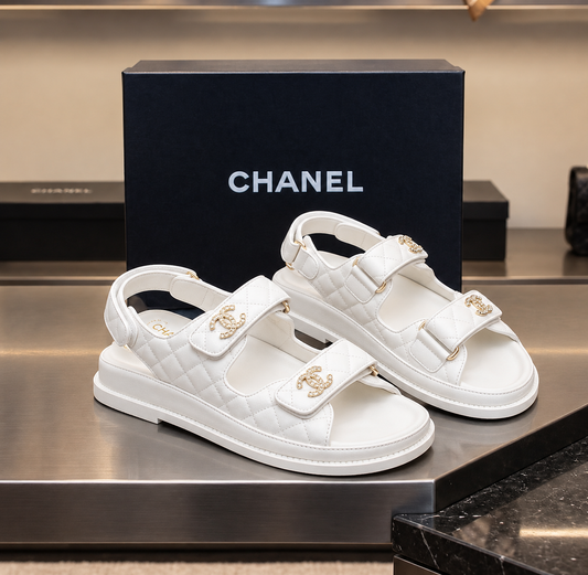 Quilted Luxe Double-Strap Sandals