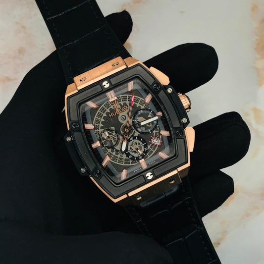 Luxury Square Skeleton Automatic Chronograph Watch