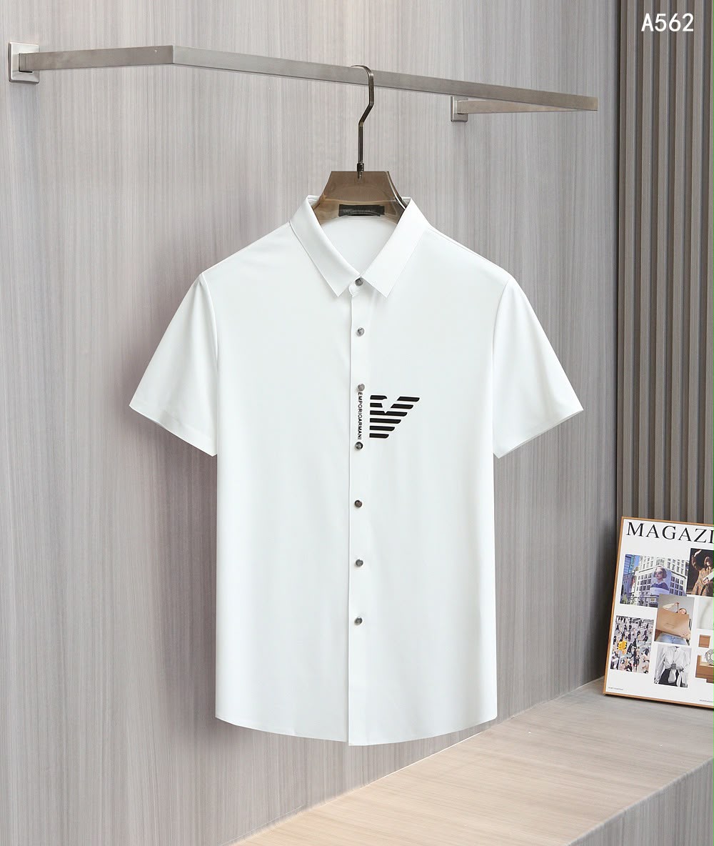 Men's Short Sleeve Logo Button-Up Shirt