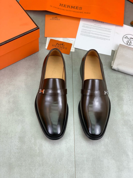 Men’s Premium H-Buckle Leather Loafers