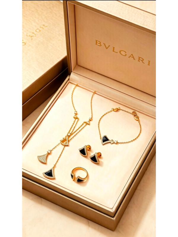 Elegant Geometric Gemstone Jewelry Set