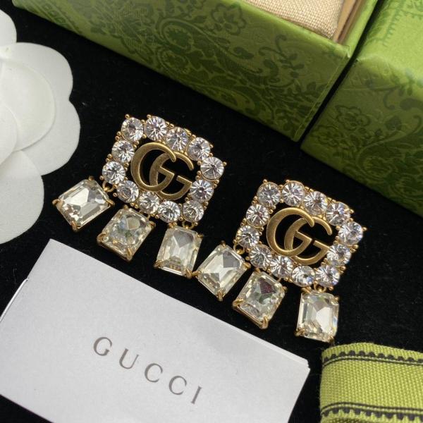 Square Crystal Statement Stud Earrings