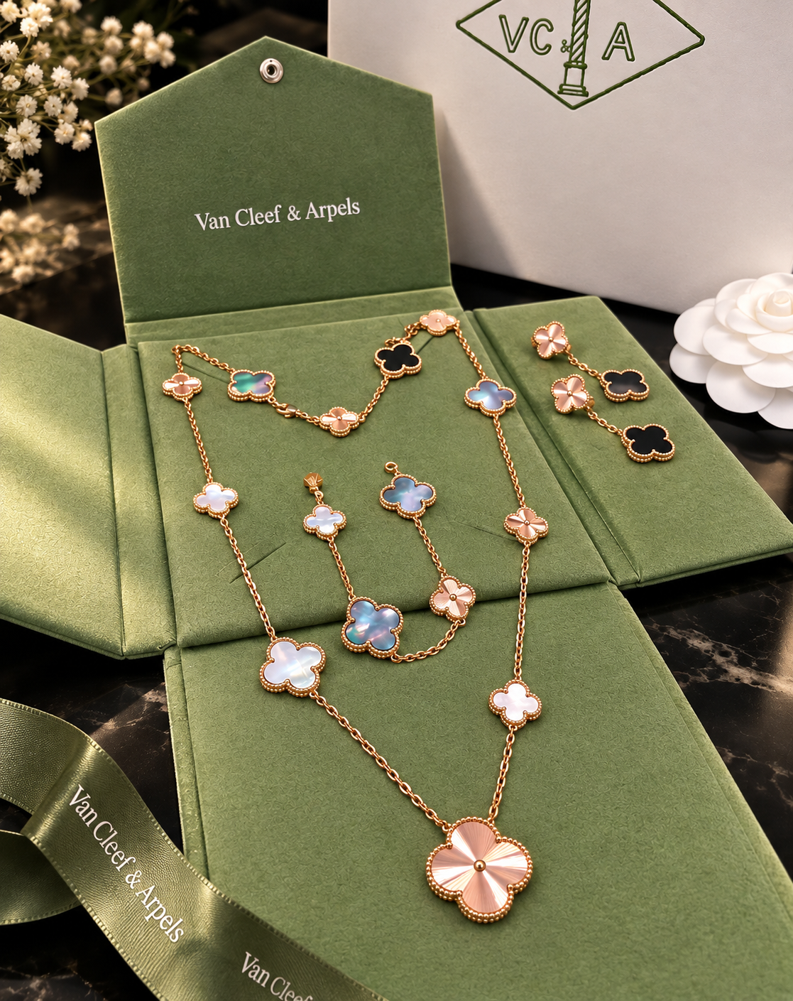 Four-Leaf Clover Luxury Jewelry Set