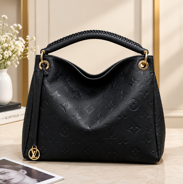 Luxe Checkered Hobo Handbag