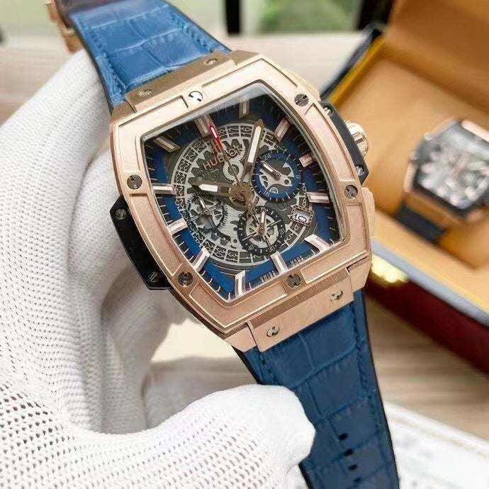 Luxury Square Skeleton Automatic Chronograph Watch