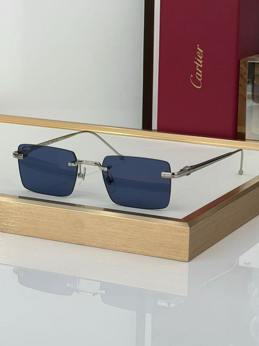 Luxury Rectangular Rimless Sunglasses