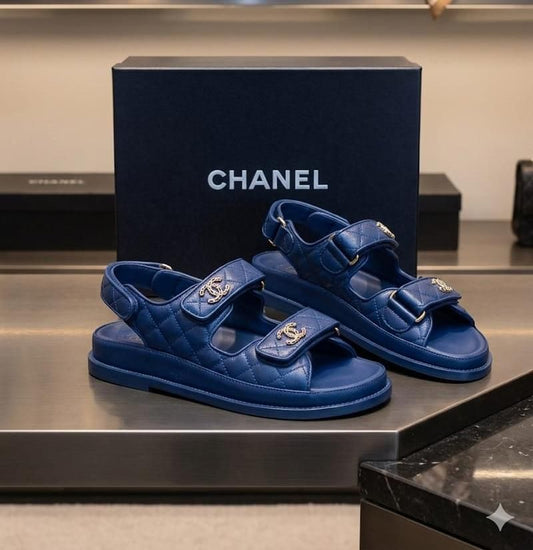 Quilted Luxe Double-Strap Sandals