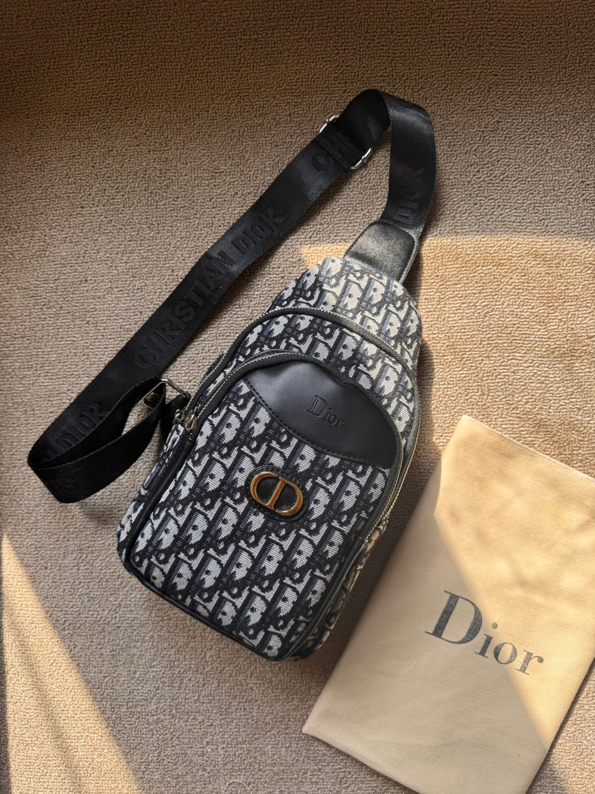Dior Monogram Sling Crossbody Bag