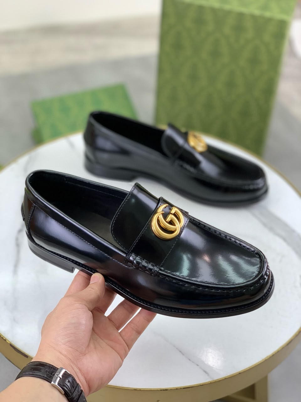 Men’s Premium Gold Buckle Loafers