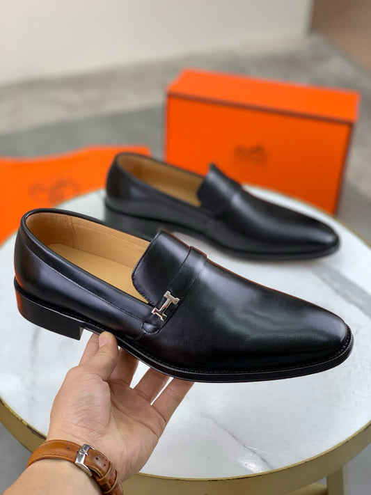 Men’s Premium H-Buckle Leather Loafers